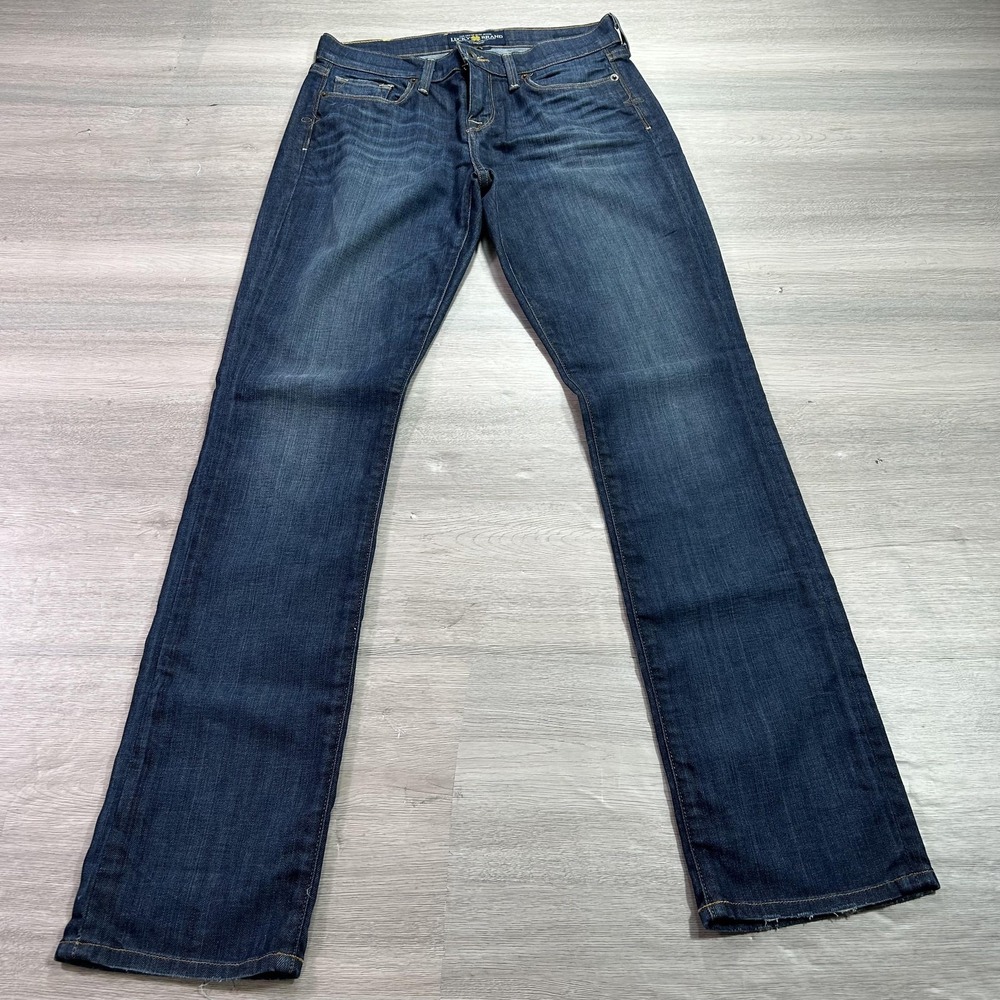 Lucky Brand Women's Straight Leg Jeans - Dark Blue Wash